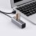 USB HUB HOCO HB1 4В1 Line machine, USB 2.0, 0.8 метри, сірий