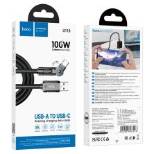 USB кабель HOCO U118 100W USB - Type-C ЧОРНИЙ