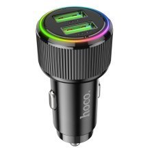 Автомобільний зарядний пристрій HOCO NZ14 2 USB QC3.0 36W, чорний