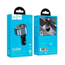 Автомобільний зарядний пристрій HOCO Z56 з роз'ємом прикурювача TYPE-C PD 35W + USB QC 3.0, чорний