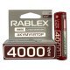 Акумулятор Rablex 18650 Li-Ion ICR18650 4000mAh TipTop 3.7V коричневий в упаковці з ЗАХИСТОМ