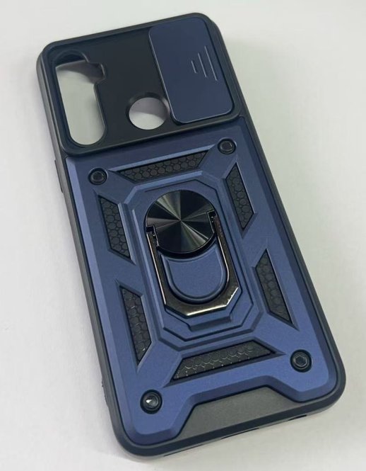 Armor Case With Curtain for Realme 5 4G /C3 Dark Blue