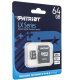 Карта пам'яті micro 64GB Patriot LX Series SDHC (UHS-1) class 10 (adapter SD)
