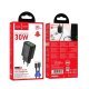 Мережевий зарядний пристрій HOCO N63 TYPE-C PD 30W + USB QC 3.0 + КАБЕЛЬ TYPE-C - TYPE-C, чорний