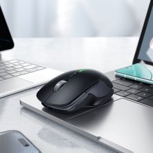 Мишка бездротова HOCO GM40 Dixon RGB dual-mode (rechargeable version), dark night black