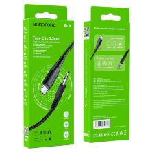 Кабель BOROFONE BL8 AUX TYPE-C - jack 3.5мм 1 МЕТР ЧОРНИЙ