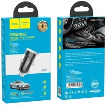 АЗУ HOCO Z32B 27W PD+QC3.0 (1USB/1Type-C/18W/4.5A) (черный)