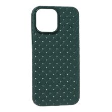 Накладка Шкіра Плетіння для Apple iPhone 13 Pro Max Green