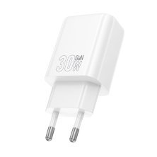 Мережевий зарядний пристрій HOCO N63 TYPE-C PD 30W + USB QC 3.0, білий