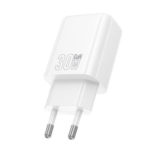 Мережевий зарядний пристрій HOCO N63 TYPE-C PD 30W + USB QC 3.0, білий