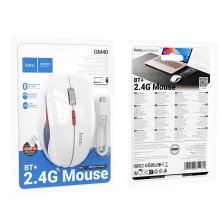 Мишка бездротова HOCO GM40 Dixon RGB dual-mode (rechargeable version), space white