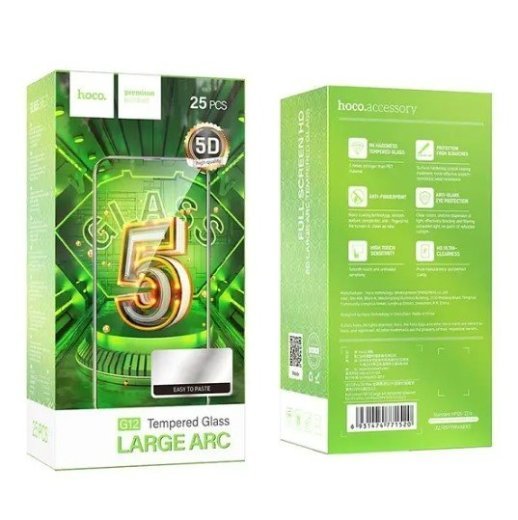 Скло для телефону HOCO G12 HD 5D large arc APPLE iPhone 15 | iPhone 16 6.1"