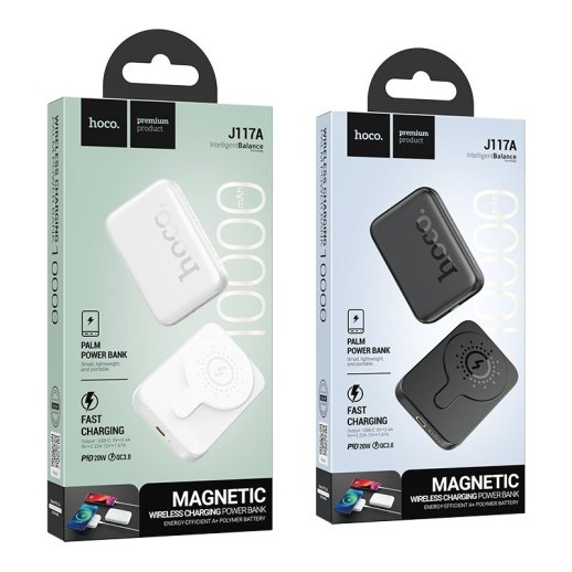 Power Bank HOCO J117A  Esteem PD 20W magnetic 10000 mAh, білий