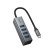 USB HUB HOCO HB1С 4in1 (Type-C to USB3.0*4), сірий