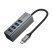 USB HUB HOCO HB1С 4in1 (Type-C to USB3.0*4), сірий