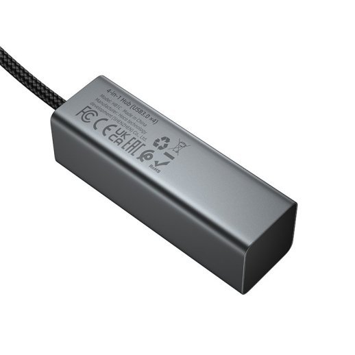 USB HUB HOCO HB1С 4in1 (Type-C to USB3.0*4), сірий