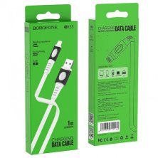 USB кабель BOROFONE BX35 2.4A 1m USB - Lightning, БІЛИЙ