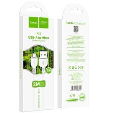 USB кабель HOCO X20 USB - micro USB 2.4A 2 метри, білий