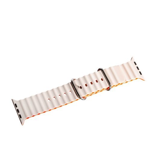 Chain Strap Band для Apple Watch 42/44/45/49 mm Milk and Orange