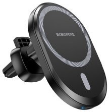 Автомобільний тримач BOROFONE BH201 magnetic 15W бездротова швидка зарядка - повітряна решітка