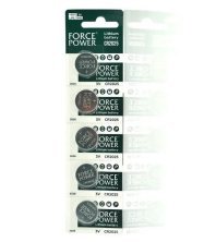 Батарейка CR2025 літієва Force Power 3V, 5 штук