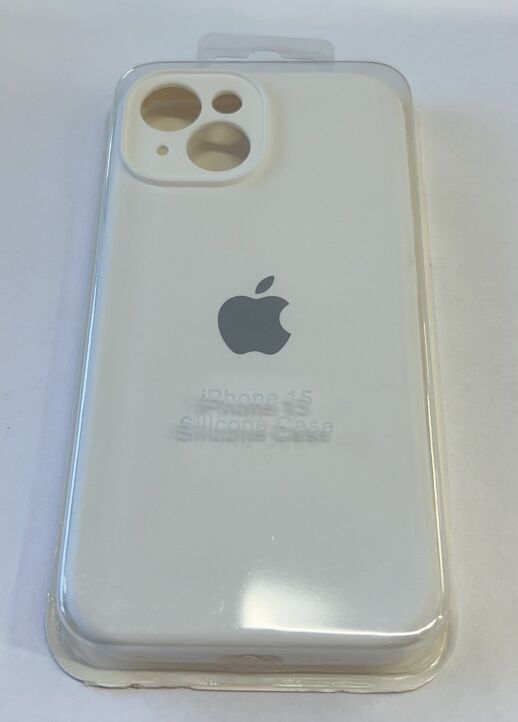 Чехол Silicone Case Copy Apple iPhone 15 Square White, 02