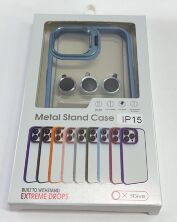 Чехол Metal Stand Case Apple Iphone 15 Black 4