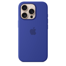 Silicone Case Original With MagSafe and Splash Apple iPhone 16 Pro Max with button Brilliant Blue