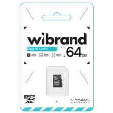 Карта пам'яті micro 64Gb Wibrand SDXC (UHS-1) class 10