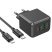 Мережевий зарядний пристрій HOCO CS14A TYPE-C PD 20W + USB QC 3.0 + кабель TYPE-C - LIGHTNING, чорний