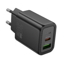 Мережевий зарядний пристрій HOCO N63 TYPE-C PD 30W + USB QC 3.0, чорний