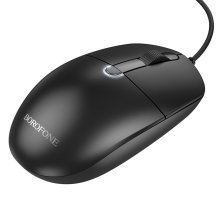 Мишка дротова BOROFONE BG17 Morning business wired, чорний