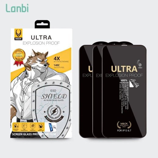 Захисне скло ESD ULTRA M&OK GLASS APPLE iPhone 15 PLUS | 14 PRO MAX | 16 PLUS