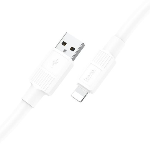 USB кабель HOCO X84 USB - Lightning 1 MЕТР БIЛИЙ