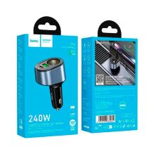 Автомобільний зарядний пристрій HOCO Z56 з роз'ємом прикурювача TYPE-C PD 35W + USB QC 3.0, чорний