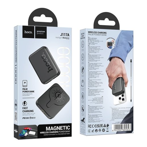 Power Bank HOCO J117A  Esteem PD 20W magnetic 10000 mAh, чорний