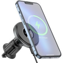 Автомобільний тримач BOROFONE BH202 magnetic 15W бездротова швидка зарядка - повітряна решітка