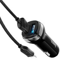 АЗУ HOCO Z40 (2USB/2.4A) + USB - Lightning (12pc) (чёрный)