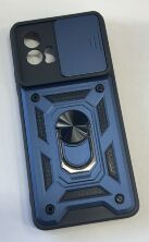 Armor Case With Curtain for Motorola G72 Dark Blue