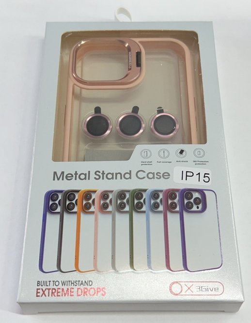 Чехол Metal Stand Case Apple Iphone 15 Blue 3