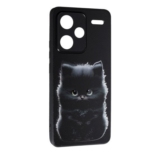 Накладка Fashion Mix для Xiaomi Redmi Note 13 Pro Plus (5G) Black Cat