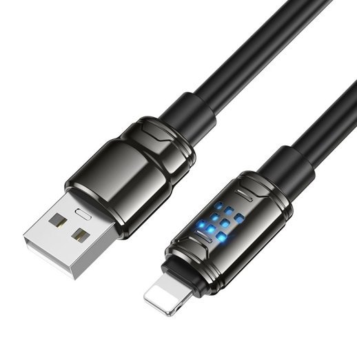 USB кабель HOCO U143 USB - Lightning, 1 метр, чорний