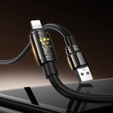 USB кабель HOCO U143 USB - Lightning, 1 метр, чорний