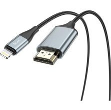 Відеокабель HOCO UA15 1080P 60Hz Lightning - HDMI, 2 метри, сірий