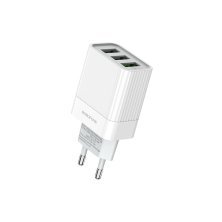 Мережевий зарядний пристрій BOROFONE BA40A Speedway three-Port QC3.0 charger(EU)
