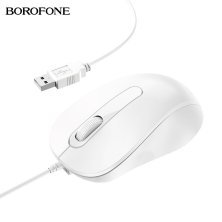Мишка дротова BOROFONE BG4 Business wired, білий