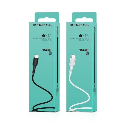 USB кабель BOROFONE BX16 Easy charging USB - Type-C ЧОРНИЙ