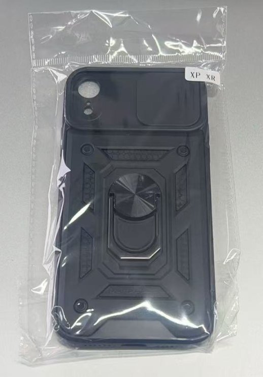 Armor Case With Curtain for Apple Iphone Xr Black