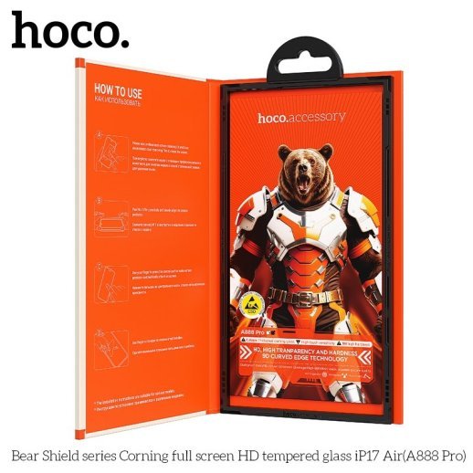 Скло для телефону HOCO A888 Pro Bear Shield Corning HD APPLE iPhone 17 AIR