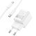 Сетевое зарядное устройство HOCO C146A TYPE-C PD 20W + кабель TYPE-C - TYPE-C, белый